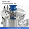 ZONESUN ZS-EM2 300L Emulsifying Mixing Tank with Anchor Scraper Agitator High-Speed Emulsifier and Dual Rotor Pumps for Food Cosmetic and Pharmaceutical Production