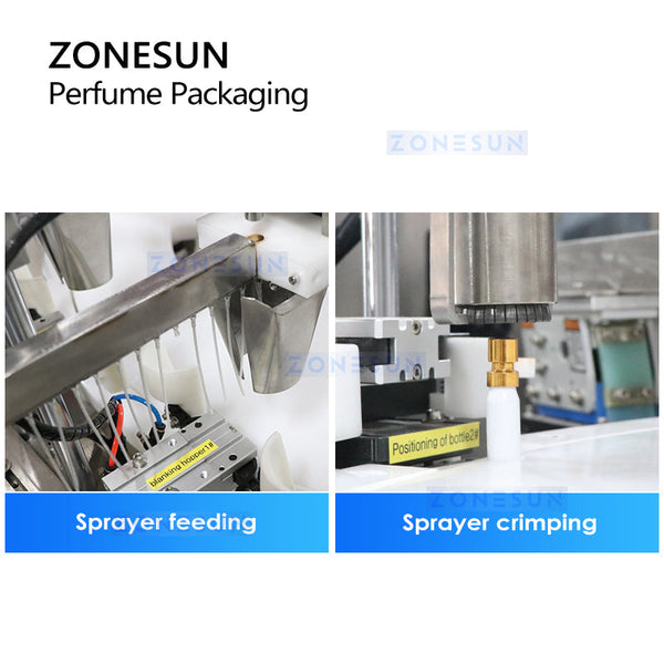 ZONESUN ZS-AFC21 Automatic Perfume Peristaltic Pump Liquid Spray Bottle Filling Capping Machine