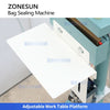ZONESUN ZS-FK200 Pneumatic Direct Heat Bag Sealer for Mylar Foil Pouches Aluminum Foil Bags and Laminated Packaging