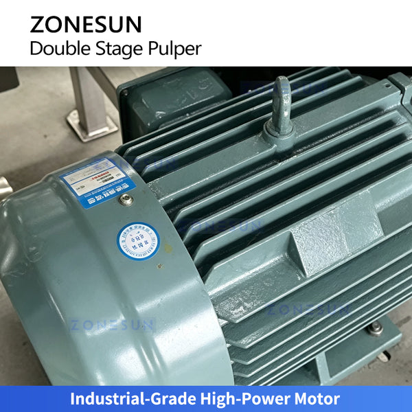 ZONESUN ZS-ZJ02 Fruit Pulper Machine Automatic Double Stage Pulping Equipment for Juice & Puree Production