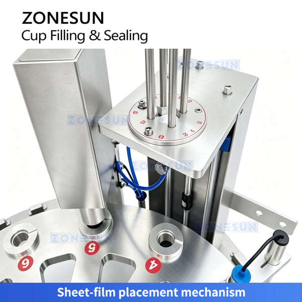 ZONESUN ZS-AFS20D Automatic Hidden Tea Cup Filling and Sealing Machine for Tea and Coffee