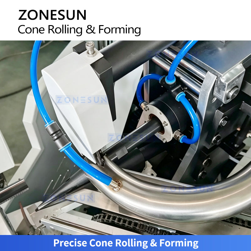 ZONESUN ZS-PCF01 Automatic Paper Cone Sleeve Forming Machine for Ice Cream Wrappers