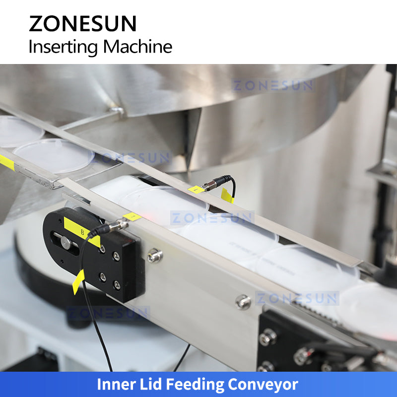 ZONESUN ZS-WIM04 Inner Lid Applicator for Cream Jar Packaging in Cosmetic Lines
