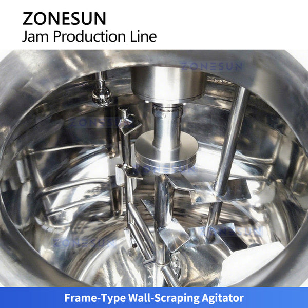 ZONESUN ZS-MB300L3 Triple Tank Mixing System for High Viscosity Sauce, Paste and Emulsion Production with Vacuum Mixing and Heating