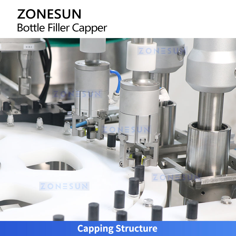 ZONESUN ZS-AFC70 Dual-Station Roller Ball Bottle Filling and Capping Machine