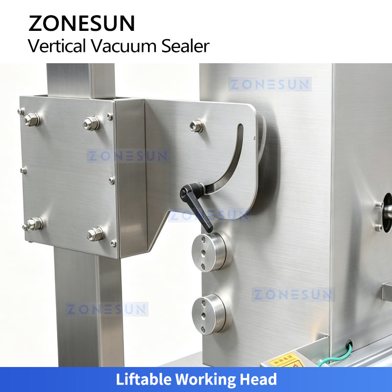 ZONESUN ZS-DZ600OL Vertical Lifting External Suction Vacuum Bag Sealing Machine for Large Bags Powders Granules and Industrial Products