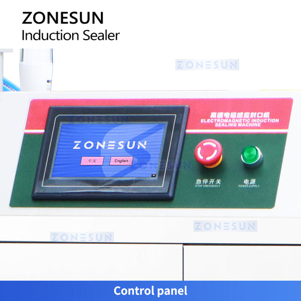 ZONESUN ZS-FK4000 Induction Sealing Machine Water-cooled Bottle Neck Aluminum Foil Continuous Sealer
