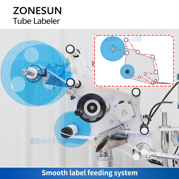 ZONESUN ZS-TB801D Semi Automatic Round Bottle Labeling Machine
