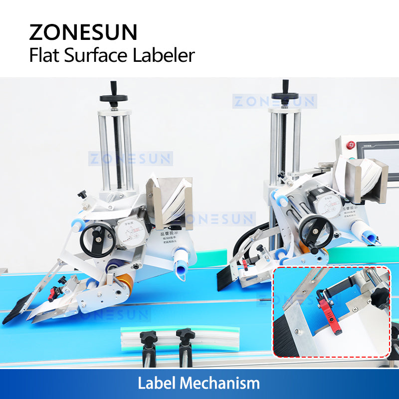 ZONESUN ZS-TB160P2 Automatic Flat Surface Labeling Machine For Carton Box Double Label