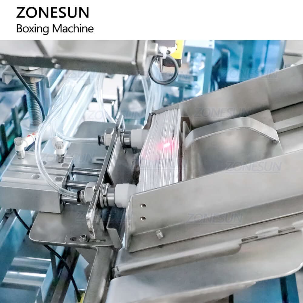 ZONESUN ZS-MSZH50N Automatic Cartoning Machine with Leaflet Insertion Box Packing Line for Cosmetics Electronics