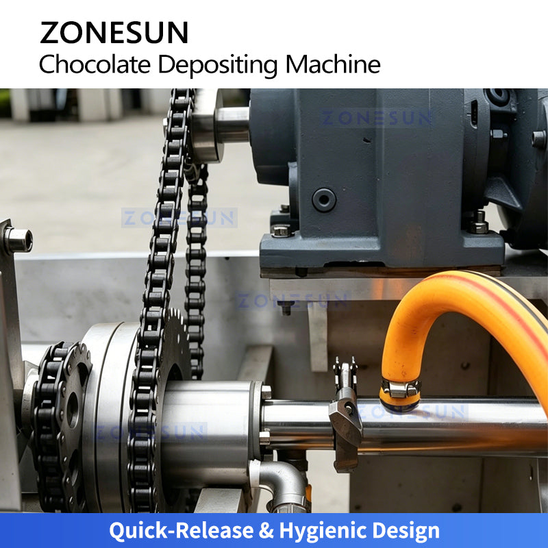 ZONESUN ZS-DJ400 Automatic Chocolate Depositor Machine for Chocolate Chips Drops and Buttons