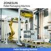 ZONESUN ZS-PWM2 Fully Automatic Robotic Palletizing & Wrapping System End-of-line Packaging Solution