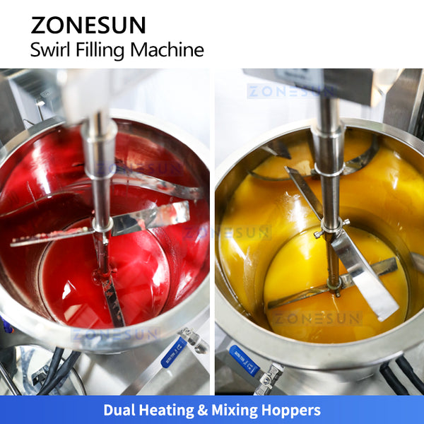 ZONESUN ZS-LG2C Lipstick Spiral Filling Machine Double Color for High-Viscosity Cosmetic & Paste Products