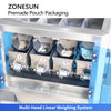 ZONESUN AFS04W 4-Head Linear Weigher Premade Pouch Packaging Machine
