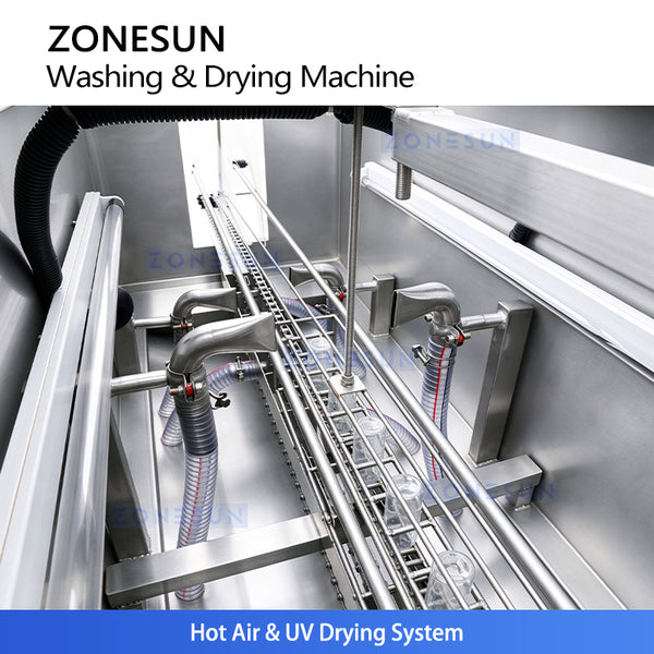 ZONESUN ZS-PM2 Tunnel Pasteurizer with Washing and Drying for Bottles and Cans