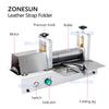 ZONESUN ZS-LSF2 Manual Leather Belt Rolling Machine Die Cutter Shoulder Strap Leather Laminating Folding Machine