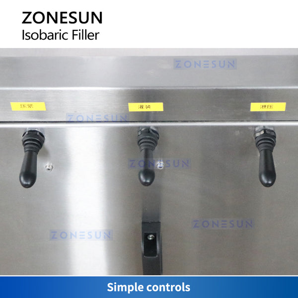 ZONESUN ZS-CF4A Semi-automatic Carbonated Drinks Liquid Mixing and Filling Machine