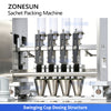 ZONESUN ZS-FS500K4 Automatic 4 Lane VFFS Granule Packaging Machine High Speed Sachet Packing System