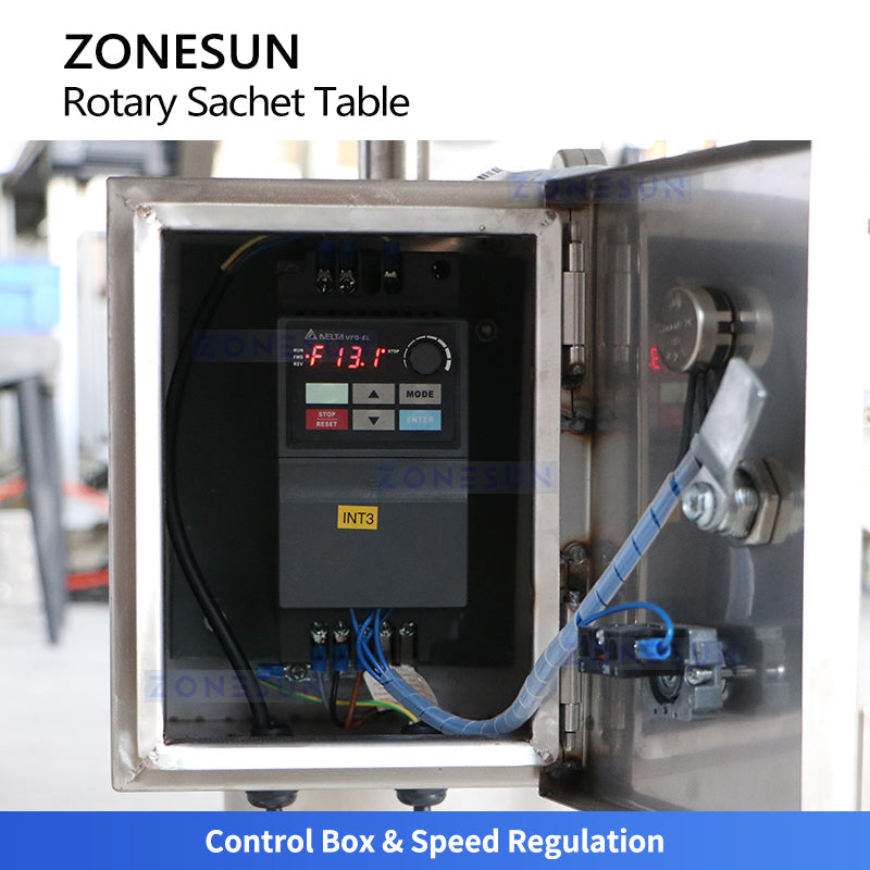 ZONESUN ZS-LP1200L Stainless Steel Rotary Sachet Collection Table Machine
