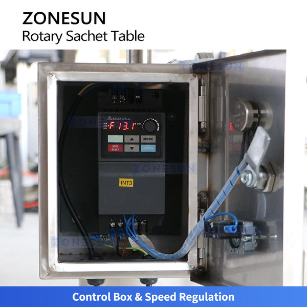 ZONESUN ZS-LP1200L Stainless Steel Rotary Sachet Collection Table Machine