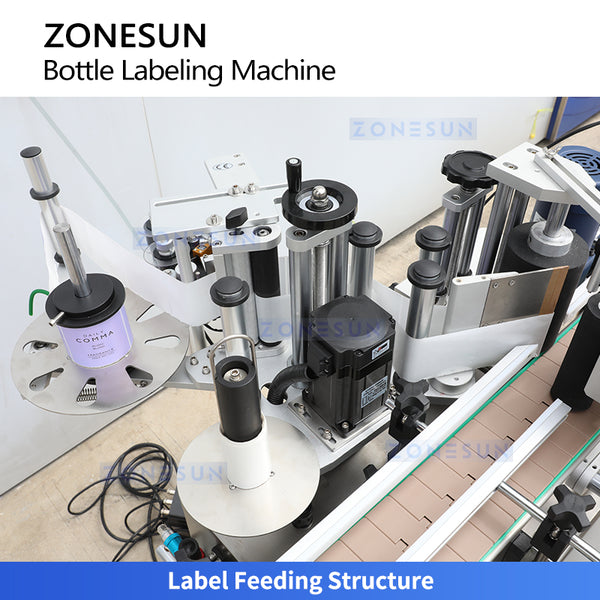 ZONESUN ZS‑TB500 Double Side Round Bottle Labeling Machine with Coder
