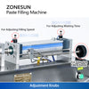 ZONESUN ZS‑GTJ Pneumatic Paste Filling Machine with Mixer and Hopper