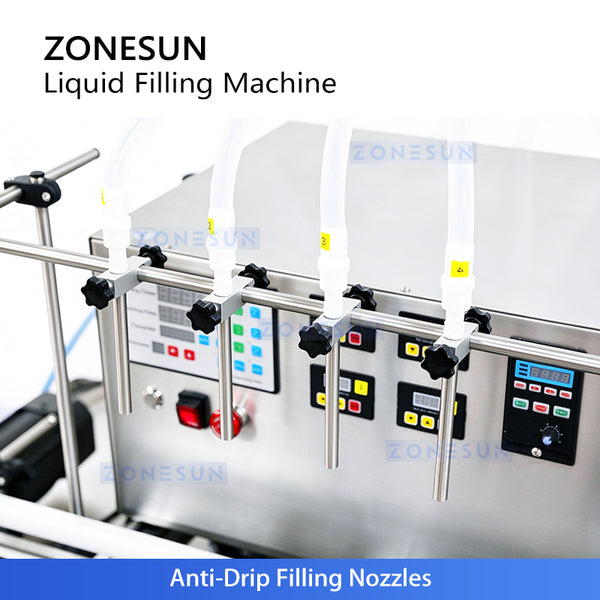 ZONESUN ZS-DTMP4 4 Nozzles Automatic Magnetic Pump Liquid Filling Machine