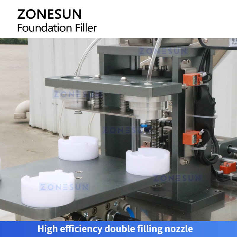 ZONESUN ZS-GTLF2 Dual-Head Cushion Compact Filling Machine for Cosmetic Production