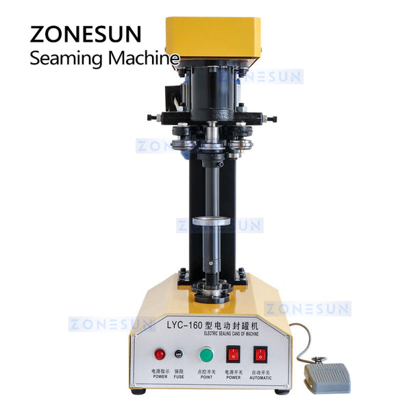 ZONESUN ZS-LYC160 Cans Sealing Machine 39-150mm Canned Seamer Machine