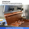 ZONESUN ZS-CG30 Automatic Chocolate Enrober and Tempering Machine for Bakery Products