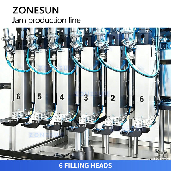 ZONESUN ZS-FAL180V11 Automatic Kaya Jam Food Filling and Glass Jar Production Line