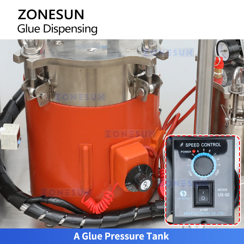 ZONESUN ZS-AGD5 Two-Component Glue Dispensing Machine Automatic AB Adhesive Mixer for Epoxy Resin, Silicone and Polyurethane