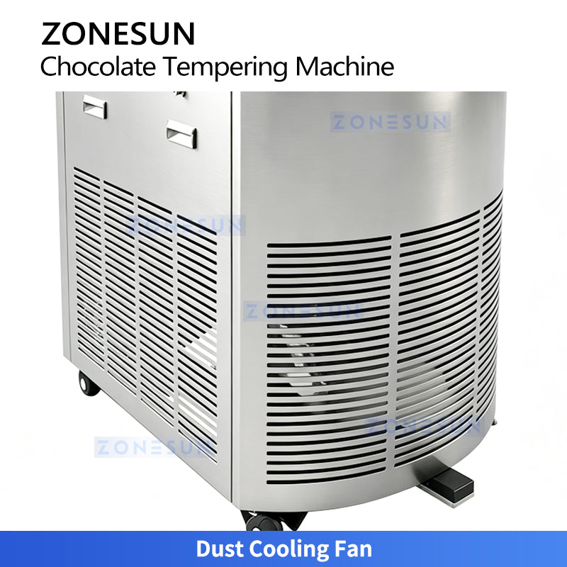ZONESUN ZS-CG25 Automatic Chocolate Tempering Machine 25L for Chocolate Molding Enrobing and Small Production