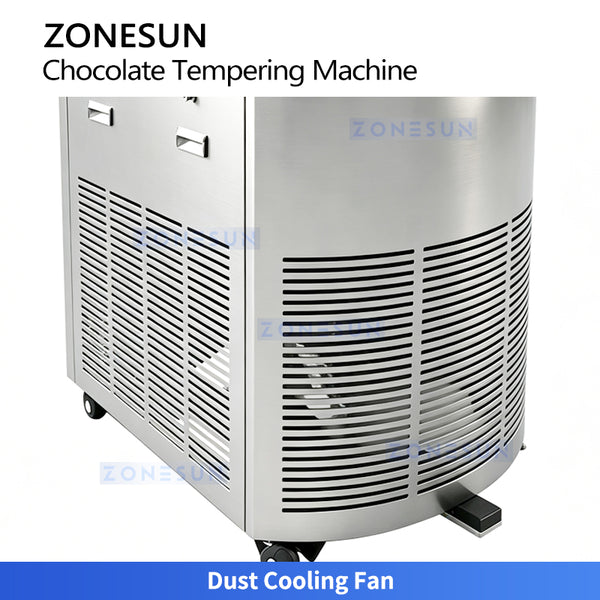 ZONESUN ZS-CG25 Automatic Chocolate Tempering Machine 25L for Chocolate Molding Enrobing and Small Production