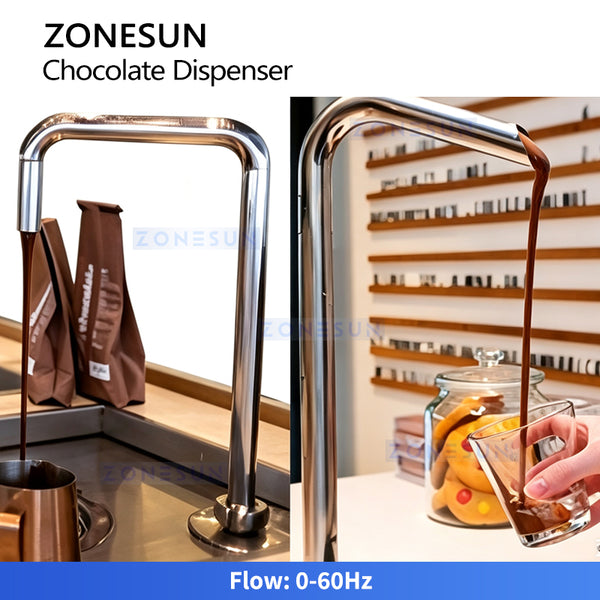 ZONESUN ZS-DJ500 Commercial Chocolate Sauce Dispenser Machine with Tempering Function