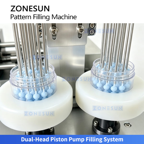 ZONESUN ZS-PGF5 Automatic Dual-Head Cosmetic Cream Pattern Filling Machine 5-80ml