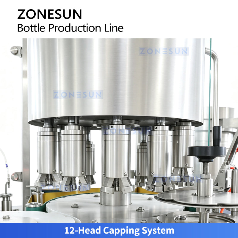 ZONESUN ZS-FAL180V20 Automatic Tube-shaped Bottle Filling, Capping, Labeling & Coding Production Line