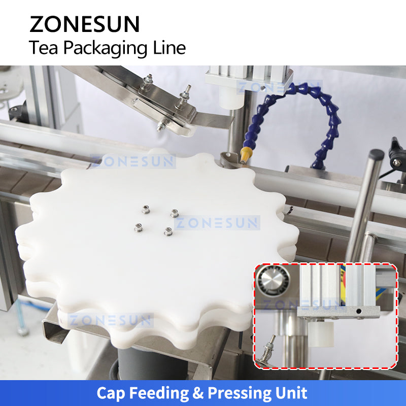 ZONESUN ZS-FAL180X15 Automatic Tea Bottling Production Line | Weighing / Filling / Capping
