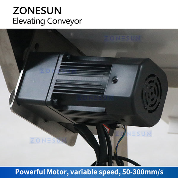 ZONSUN ZS-SLJ6 Compact Elevating Conveyor for Finished Goods Transfer Lines