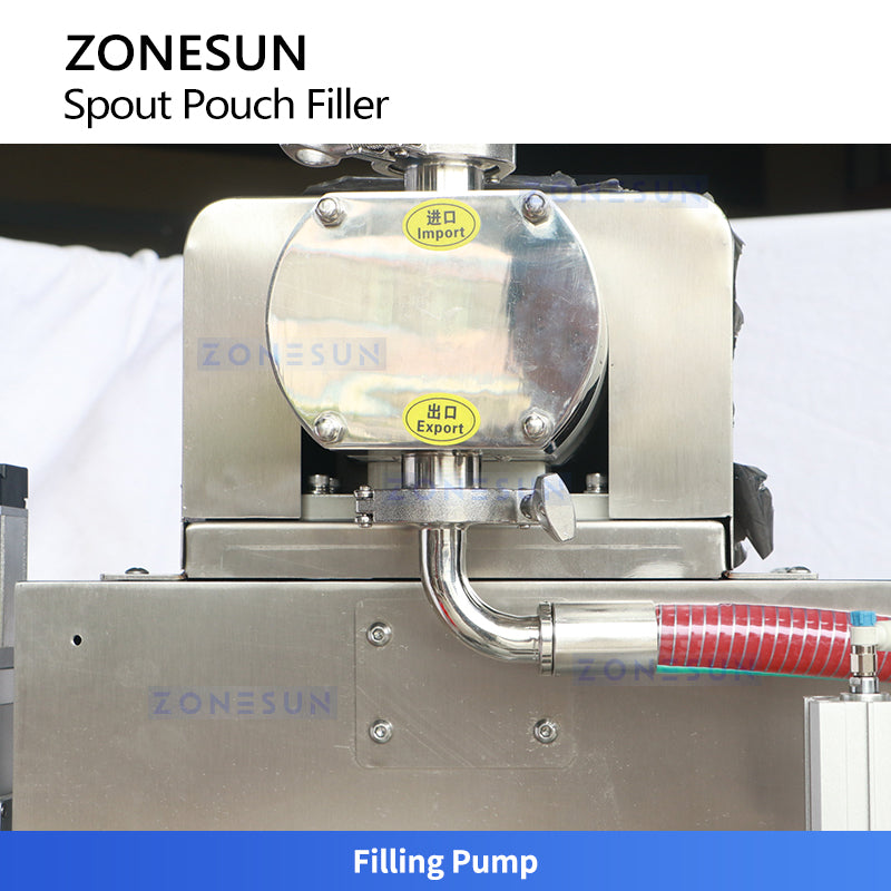 ZONESUN ZS-SVFC1P Desktop Spout Pouch Sauce Filling Capping Machine | Rotor Pump Monoblock
