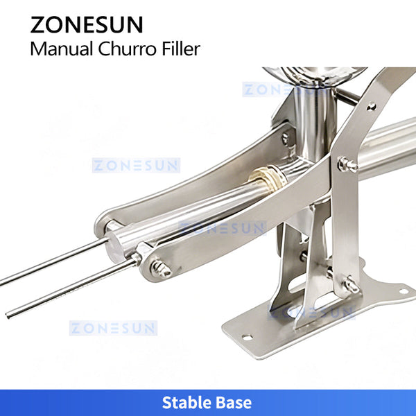 ZONESUN ZS-CZI4 Manual Center Filling Injection Machine for Donuts, Churros, Cakes, Bread Paste with Stainless Steel Hopper