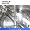 ZONESUN ZS-VMB200L 200L Vacuum Homogenizing Emulsifier Mixer Tank for Cream Lotion Sauce and Pharmaceutical Emulsion Production