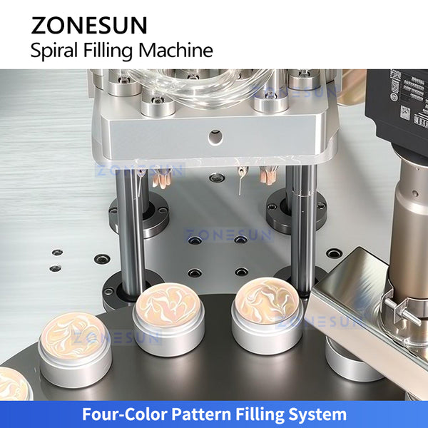 ZONESUN ZS-MCS5 Automatic 4-Color Spiral Pattern Cosmetic Filling Machine