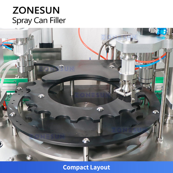 ZONESUN ZS-QW1600 Automatic Spray Can Aerosol Liquid Filling Capping Machine