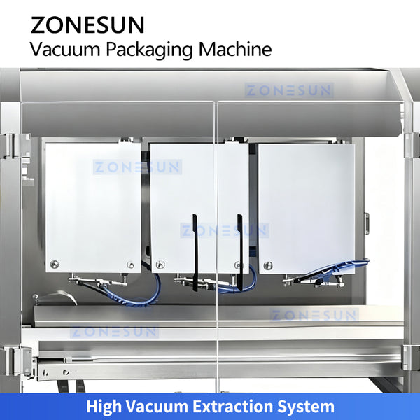 ZONESUN ZS-AFS015 Automatic Three-Chamber Premade Bag Vacuum Sealing Machine for Food Packaging