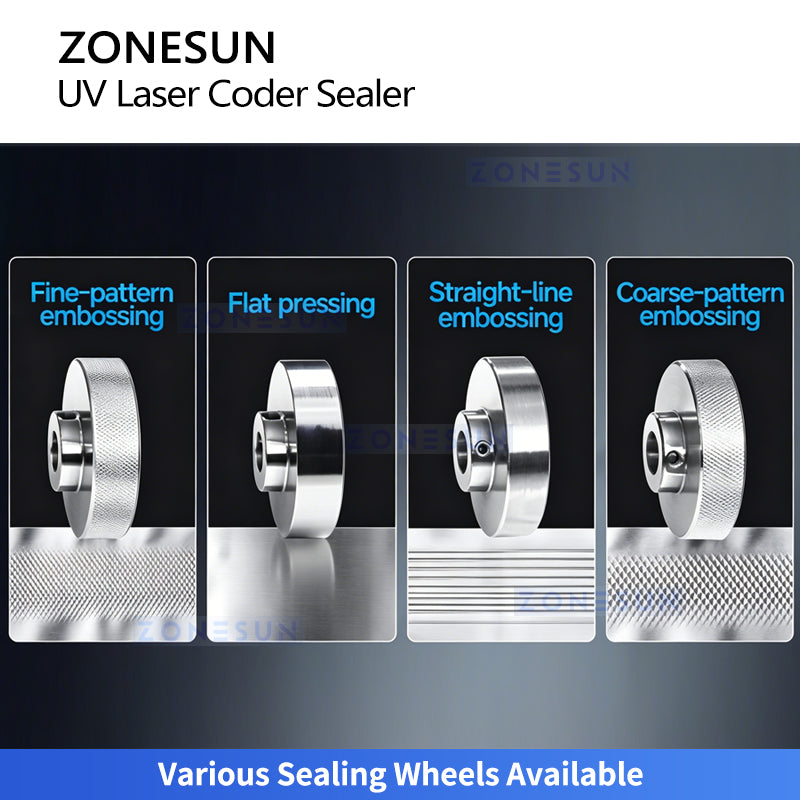ZONESUN ZS-FR100LC Continuous Band Sealer with UV Laser Coding Bag Sealing Machine