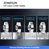 ZONESUN ZS-FR100LC Continuous Band Sealer with UV Laser Coding Bag Sealing Machine