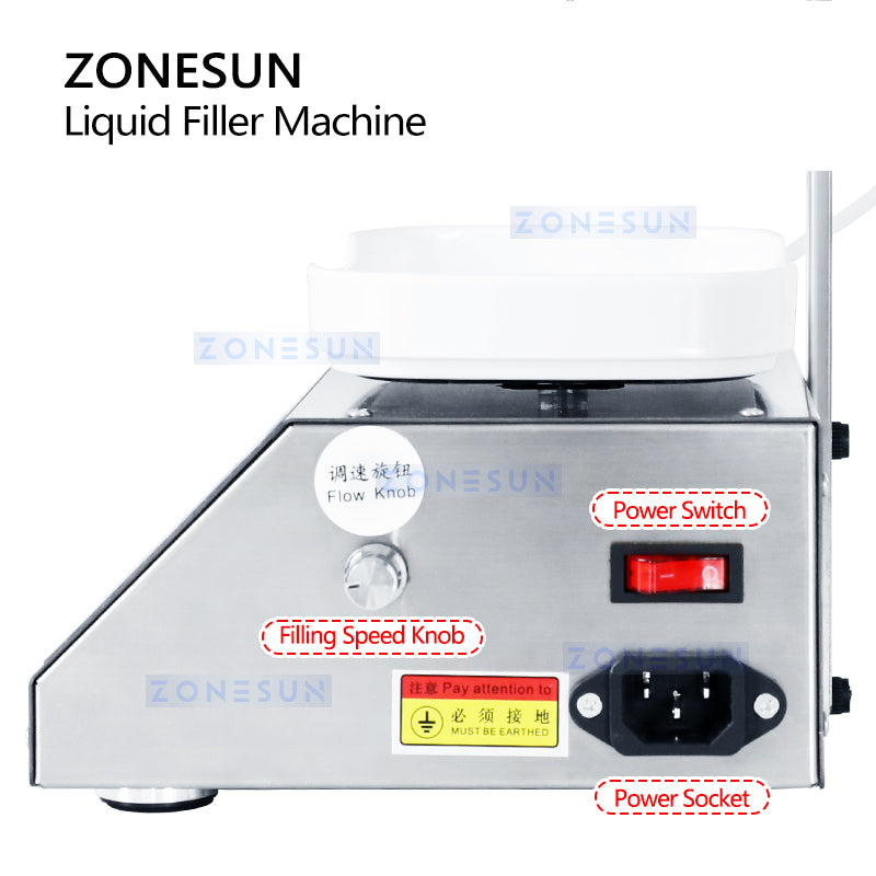 ZONESUN ZS-M90 Semi Automatic Liquid Weighing Peristaltic Filling Machine