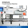 ZONESUN ZS-XG21U Automatic Bar Top T-Corking Machine for Spirits Bottling Lines with Vibratory Feeder
