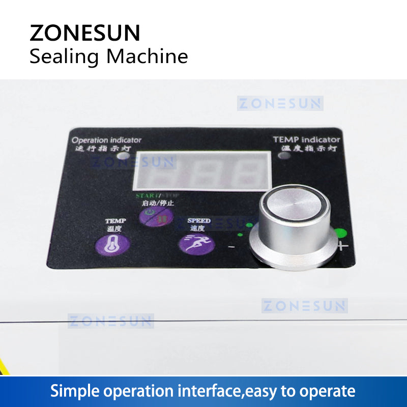 ZONESUN Continuous Band Sealer Bag Sealing Machine ZS-GLF100